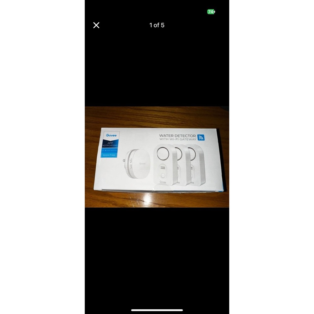 Govee wifi‎ Water leak sensor detector system + gateway 3 pack New
